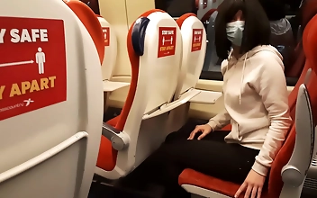 Outdoor Public Dick Flash And Risky Cum Swallowing - Watch Me Get Off With A Stranger Girl On The Train!