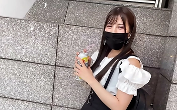 Jav Enchantress' Erotic Hosiery Fetish! Slutty Miner Type Gets Off On Titty Shake Ride!